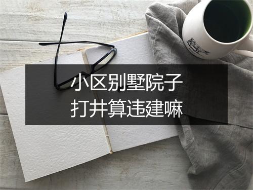 小区别墅院子打井算违建嘛