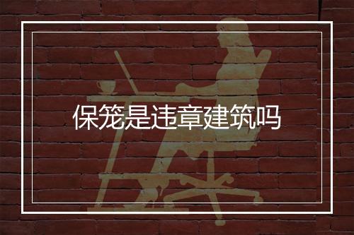 保笼是违章建筑吗