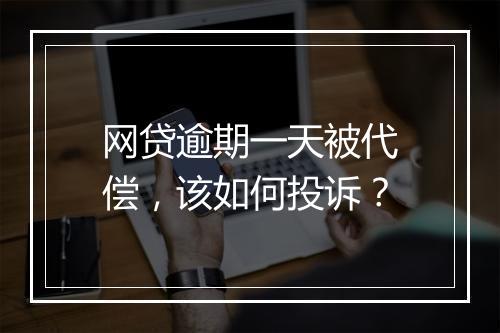 网贷逾期一天被代偿，该如何投诉？