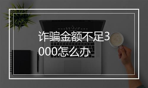 诈骗金额不足3000怎么办