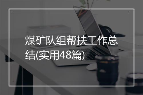 煤矿队组帮扶工作总结(实用48篇)