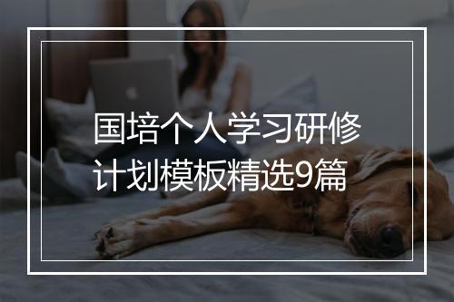国培个人学习研修计划模板精选9篇