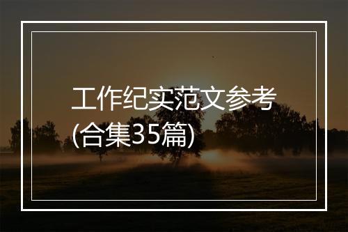 工作纪实范文参考(合集35篇)