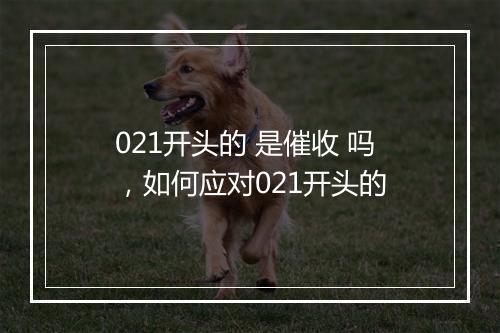 021开头的 是催收 吗，如何应对021开头的