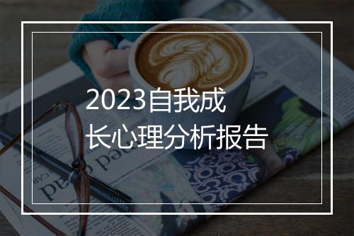 2023自我成长心理分析报告