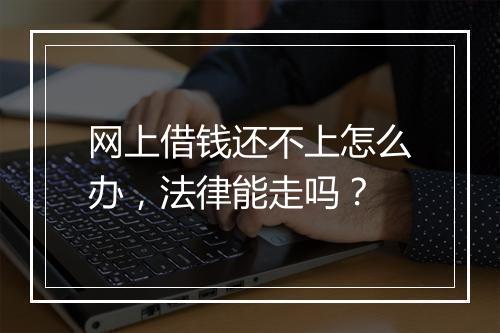 网上借钱还不上怎么办，法律能走吗？