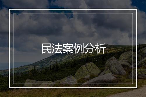 民法案例分析