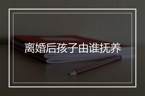 离婚后孩子由谁抚养