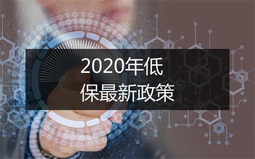 2020年低保最新政策