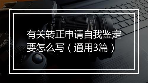 有关转正申请自我鉴定要怎么写（通用3篇）