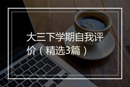 大三下学期自我评价（精选3篇）