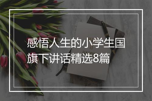 感悟人生的小学生国旗下讲话精选8篇