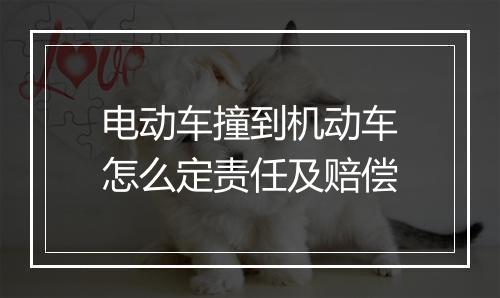 电动车撞到机动车怎么定责任及赔偿