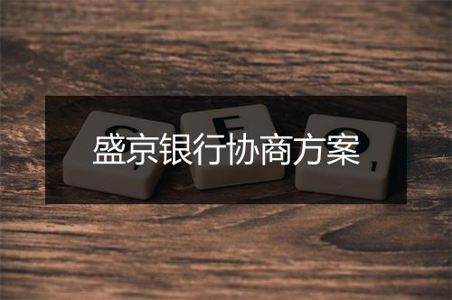 盛京银行协商方案