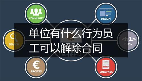 单位有什么行为员工可以解除合同