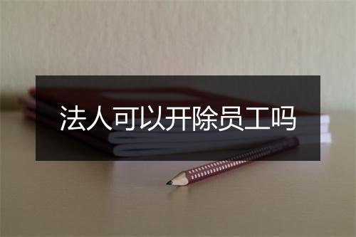 法人可以开除员工吗