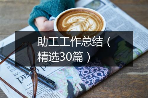 助工工作总结（精选30篇）