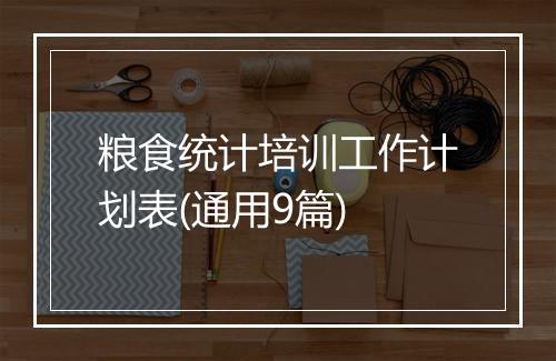 粮食统计培训工作计划表(通用9篇)