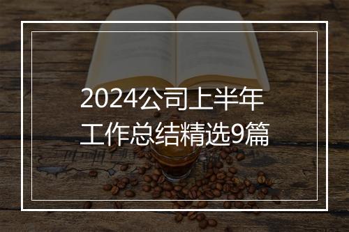 2024公司上半年工作总结精选9篇