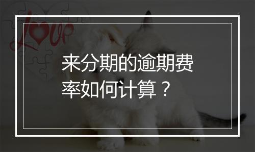 来分期的逾期费率如何计算？