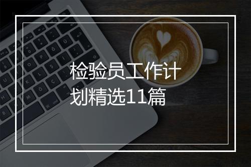 检验员工作计划精选11篇