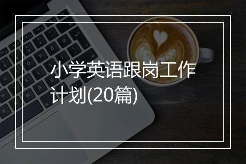 小学英语跟岗工作计划(20篇)