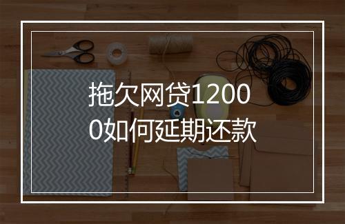 拖欠网贷12000如何延期还款