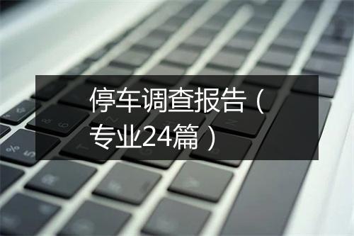 停车调查报告（专业24篇）