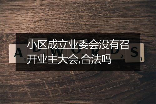 小区成立业委会没有召开业主大会,合法吗