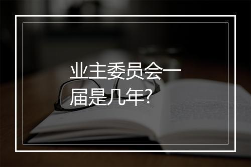 业主委员会一届是几年?