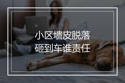 小区墙皮脱落砸到车谁责任