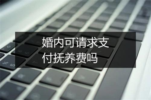 婚内可请求支付抚养费吗