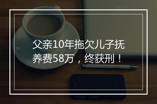 父亲10年拖欠儿子抚养费58万，终获刑！