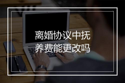 离婚协议中抚养费能更改吗