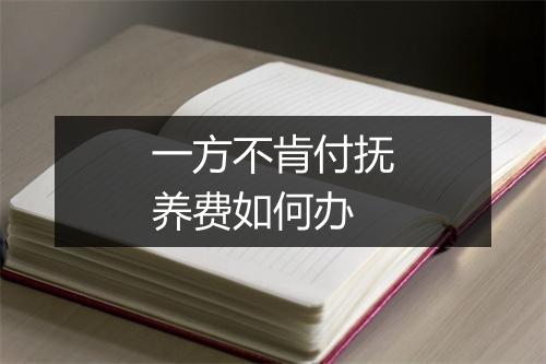 一方不肯付抚养费如何办