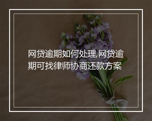 网贷逾期如何处理,网贷逾期可找律师协商还款方案