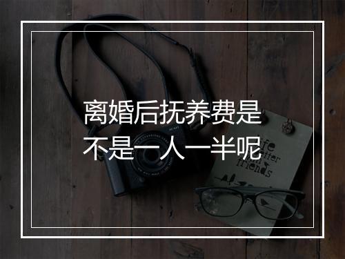离婚后抚养费是不是一人一半呢