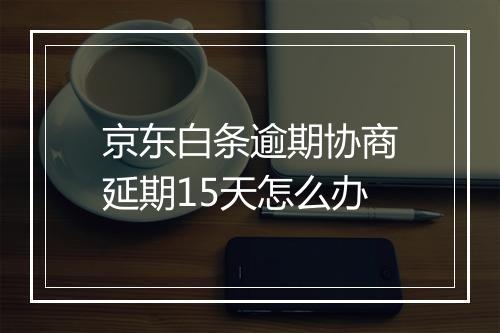 京东白条逾期协商延期15天怎么办