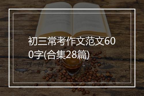 初三常考作文范文600字(合集28篇)