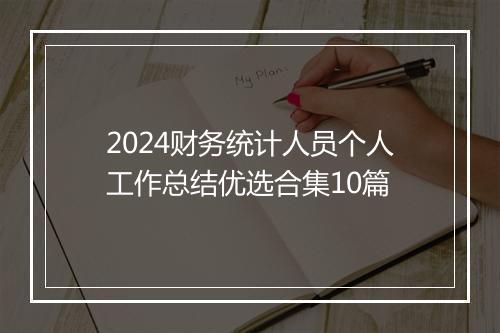 2024财务统计人员个人工作总结优选合集10篇