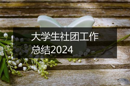 大学生社团工作总结2024