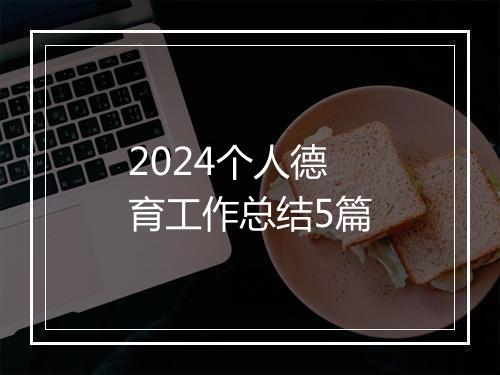2024个人德育工作总结5篇