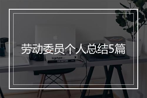 劳动委员个人总结5篇