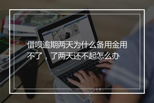 借呗逾期两天为什么备用金用不了，了两天还不起怎么办
