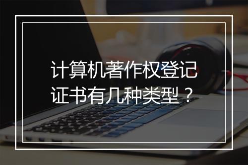 计算机著作权登记证书有几种类型？