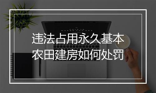 违法占用永久基本农田建房如何处罚