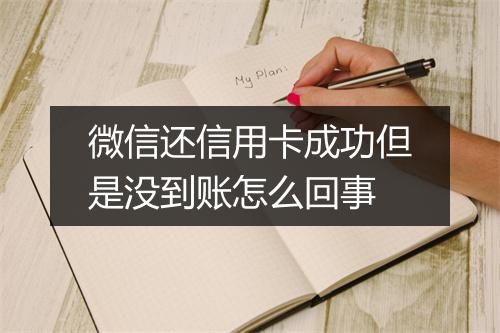 微信还信用卡成功但是没到账怎么回事