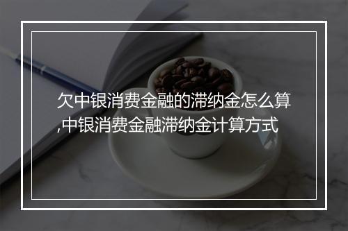 欠中银消费金融的滞纳金怎么算,中银消费金融滞纳金计算方式