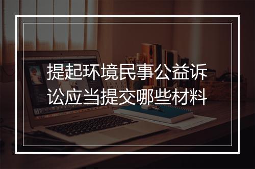 提起环境民事公益诉讼应当提交哪些材料