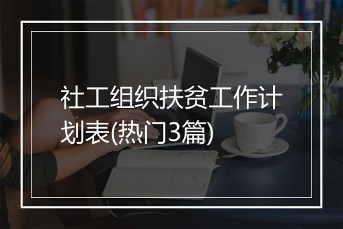 社工组织扶贫工作计划表(热门3篇)
